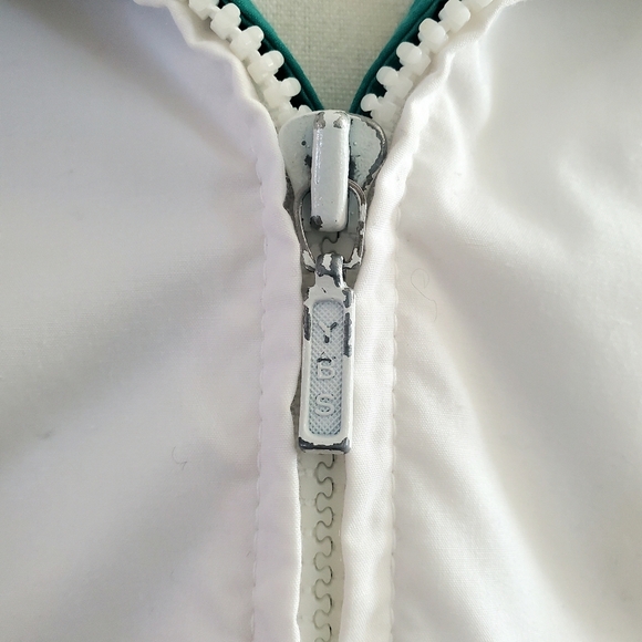 Awesome Vintage 90s London Fog Jacket Men's Size Medium White Vented Full Zip - Picture 6 of 15